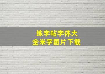 练字帖字体大全米字图片下载