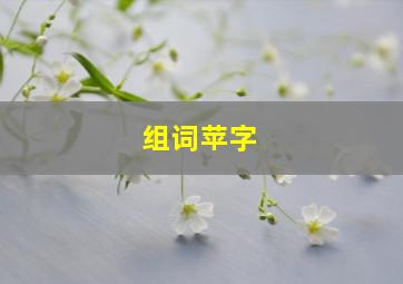 组词苹字