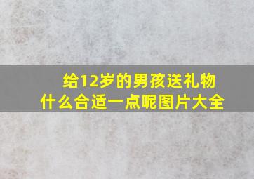 给12岁的男孩送礼物什么合适一点呢图片大全