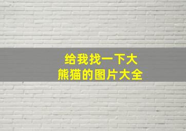 给我找一下大熊猫的图片大全