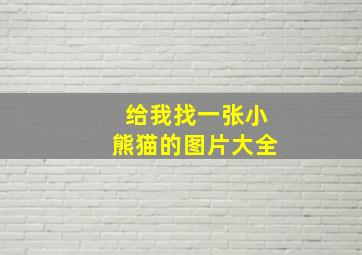 给我找一张小熊猫的图片大全