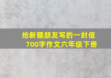 给新疆朋友写的一封信700字作文六年级下册