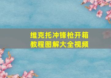 维克托冲锋枪开箱教程图解大全视频