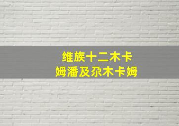 维族十二木卡姆潘及尕木卡姆