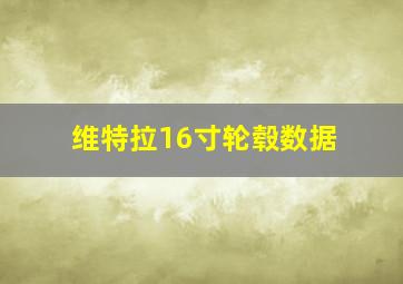 维特拉16寸轮毂数据