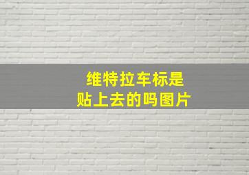 维特拉车标是贴上去的吗图片