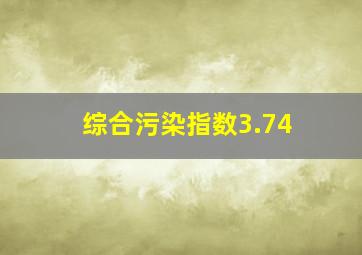 综合污染指数3.74