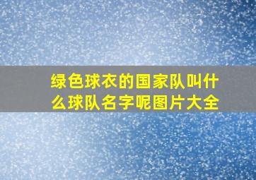 绿色球衣的国家队叫什么球队名字呢图片大全