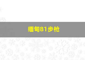 缅甸81步枪