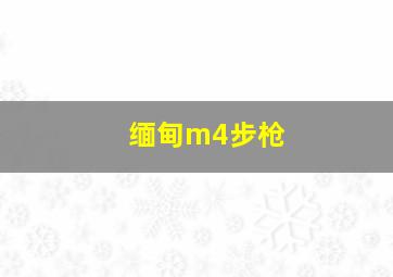 缅甸m4步枪