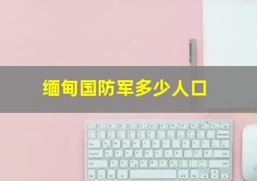 缅甸国防军多少人口