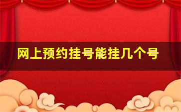 网上预约挂号能挂几个号