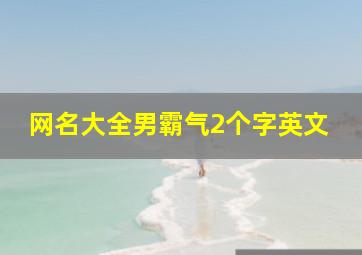 网名大全男霸气2个字英文