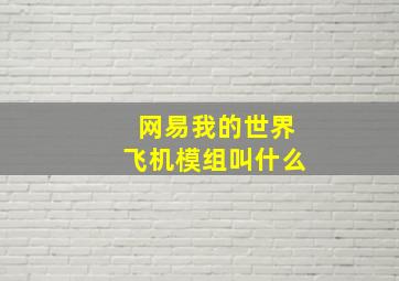 网易我的世界飞机模组叫什么