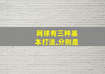 网球有三种基本打法,分别是