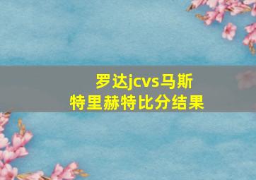 罗达jcvs马斯特里赫特比分结果