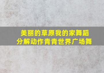 美丽的草原我的家舞蹈分解动作青青世界广场舞