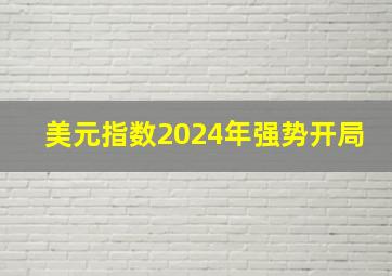 美元指数2024年强势开局