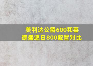 美利达公爵600和喜德盛逐日800配置对比