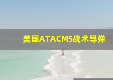 美国ATACMS战术导弹