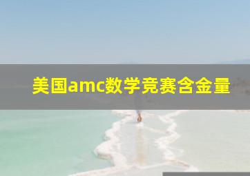 美国amc数学竞赛含金量