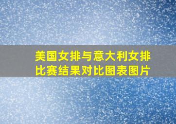 美国女排与意大利女排比赛结果对比图表图片