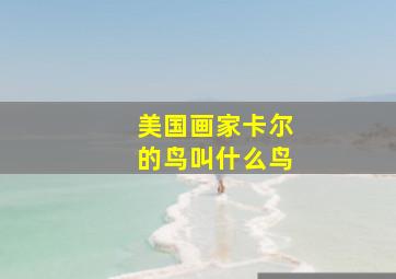 美国画家卡尔的鸟叫什么鸟