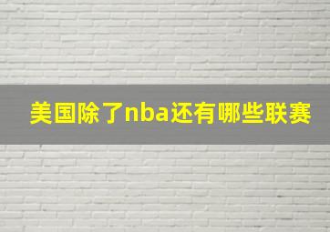 美国除了nba还有哪些联赛