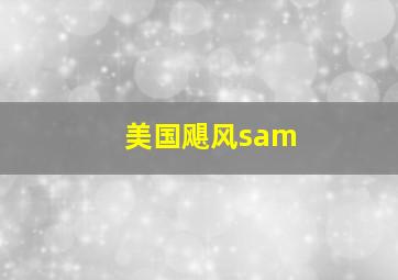 美国飓风sam