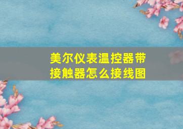 美尔仪表温控器带接触器怎么接线图