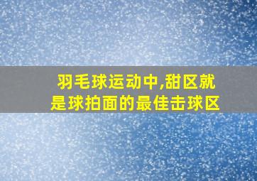 羽毛球运动中,甜区就是球拍面的最佳击球区