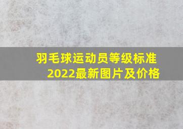 羽毛球运动员等级标准2022最新图片及价格