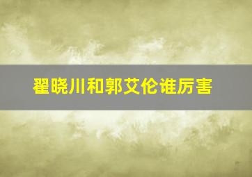 翟晓川和郭艾伦谁厉害