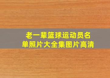 老一辈篮球运动员名单照片大全集图片高清