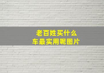 老百姓买什么车最实用呢图片