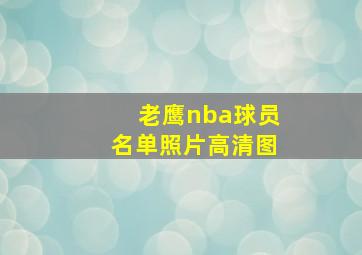 老鹰nba球员名单照片高清图