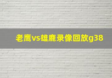 老鹰vs雄鹿录像回放g38