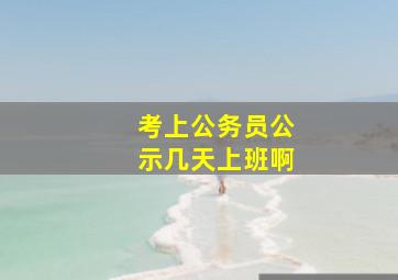 考上公务员公示几天上班啊