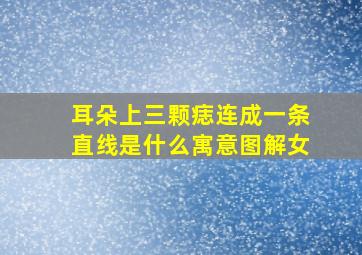 耳朵上三颗痣连成一条直线是什么寓意图解女