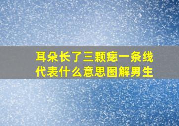 耳朵长了三颗痣一条线代表什么意思图解男生