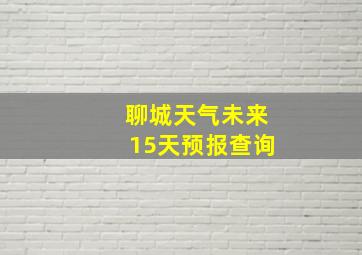 聊城天气未来15天预报查询