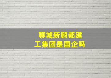 聊城新鹏都建工集团是国企吗