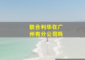 联合利华在广州有分公司吗