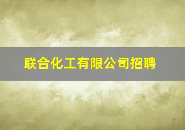 联合化工有限公司招聘