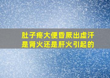 肚子疼大便昏厥出虚汗是肾火还是肝火引起的