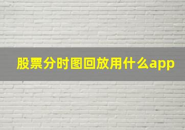 股票分时图回放用什么app