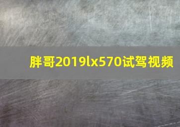 胖哥2019lx570试驾视频