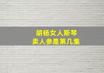 胡杨女人斯琴卖人参是第几集