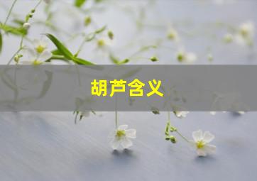 胡芦含义