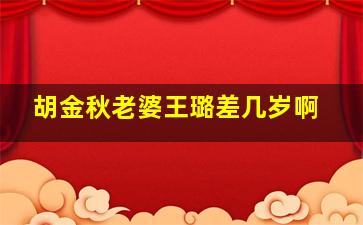 胡金秋老婆王璐差几岁啊